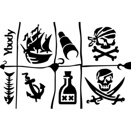 gsb59-53004 a5 theme stencil pirates